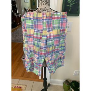 Lily Stanhope Patchwork Plaid Pastel Madras Bermudas